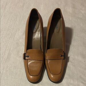 Nicole Brown Leather Loafers